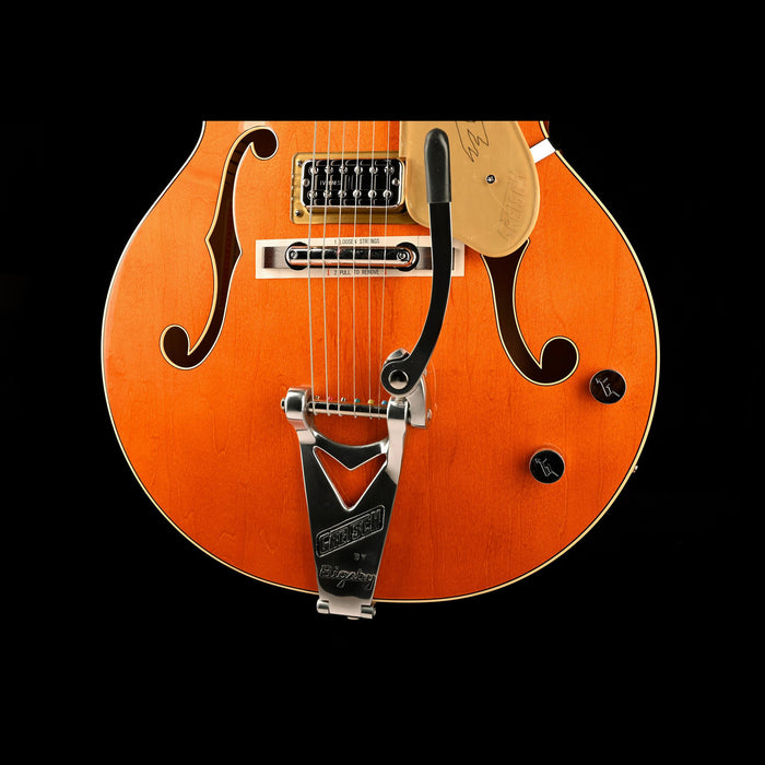 Gretsch G6120T-59 Vintage Select '59 Chet Atkins Hollow Body Lacquer Vintage Orange Stain Bottom Bout