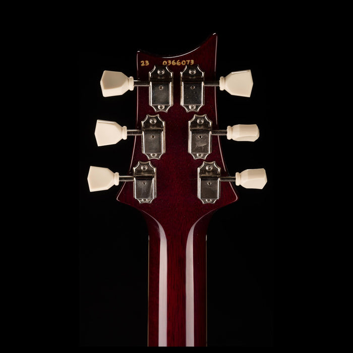 PRS Core McCarty 594 Pattern Vintage Fire Red Burst Headstock Back