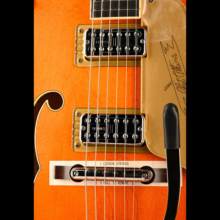 Gretsch G6120T-59 Vintage Select '59 Chet Atkins Hollow Body Lacquer Vintage Orange Stain Pickups