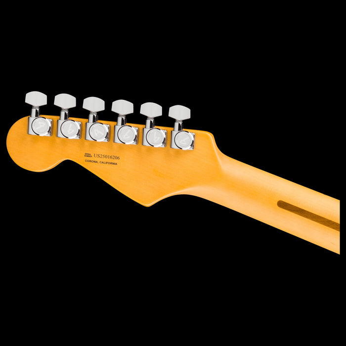 Fender American Ultra Luxe Vintage '60s Stratocaster Ice Blue Metallic Electric Guitar Headstock Back