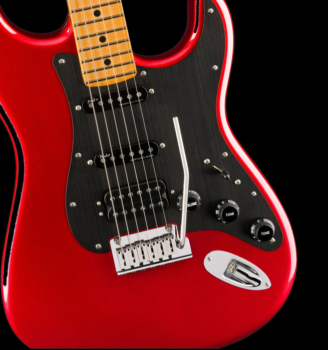Fender American Ultra II Stratocaster HSS Maple Fingerboard Sinister Red With Case Front Body