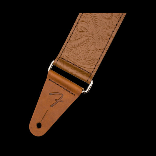 Fender Tooled Leather Guitar Strap, 2", Brown