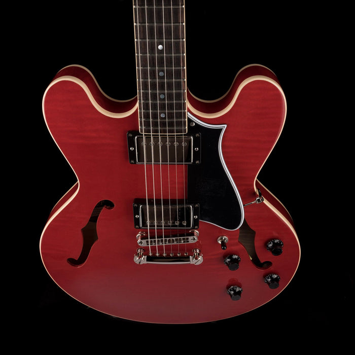 Heritage H-535 Semi-Hollow Trans Cherry Electric Guitar with Case