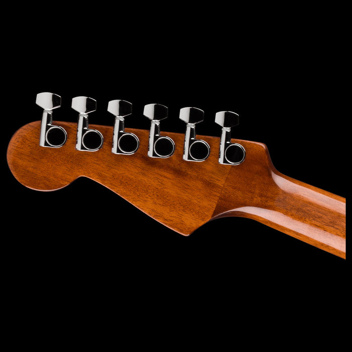 Fender California Standard Redondo Natural Sapele Mini Acoustic Guitar Headstock Back