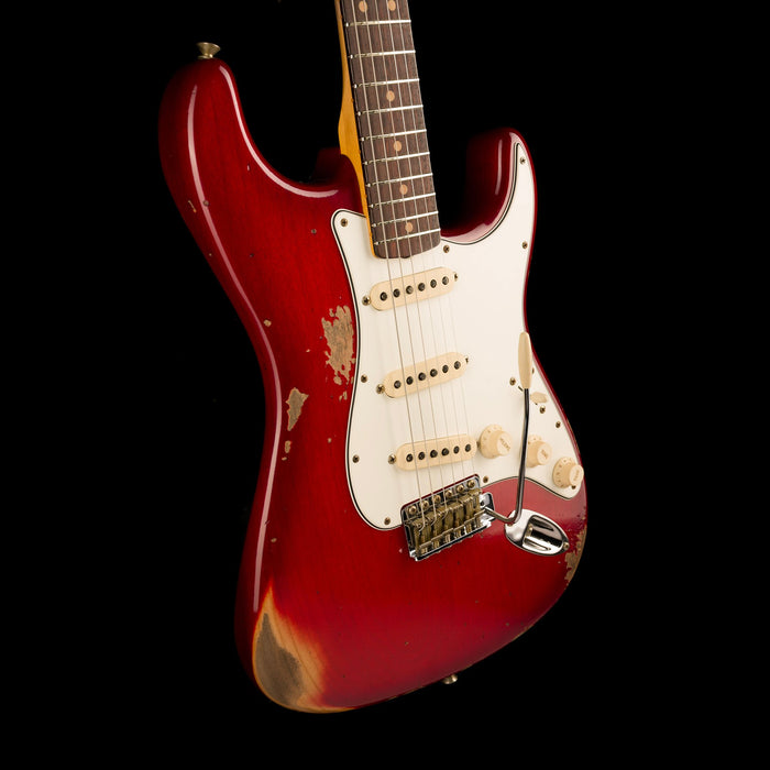 Used Fender Custom Shop 1963 Stratocaster Heavy Relic Crimson Burst - Truetone Color Set with OHSC