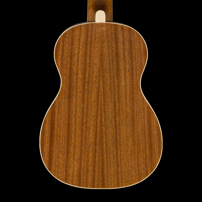 Fender Zuma Concert Ukulele Walnut Fingerboard Natural Back Crop
