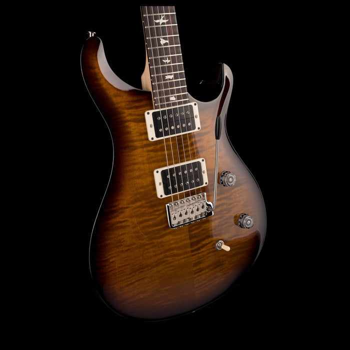 PRS CE24 Black Amber Electric Guitar Front Body Angle