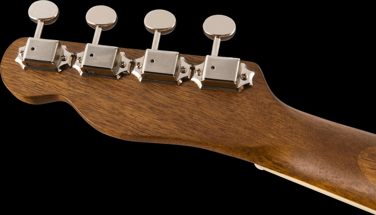 Fender Zuma Concert Ukulele Walnut Fingerboard Natural Headstock Back
