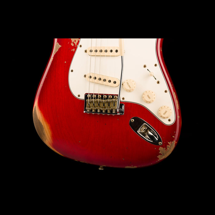 Used Fender Custom Shop 1963 Stratocaster Heavy Relic Crimson Burst - Truetone Color Set with OHSC