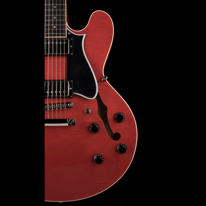 Heritage H-535 Semi-Hollow Trans Cherry Electric Guitar with Case