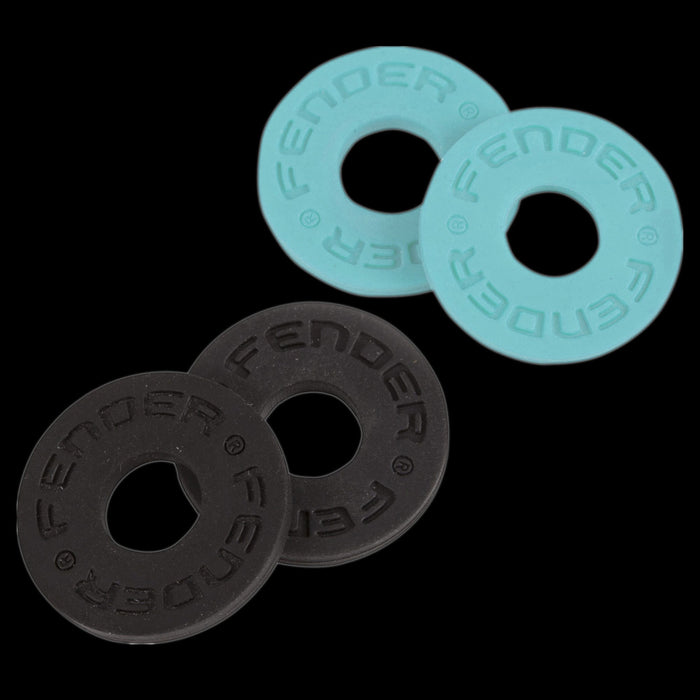 Fender Strap Block 4-Pack Black (2) and Daphne Blue (2)
