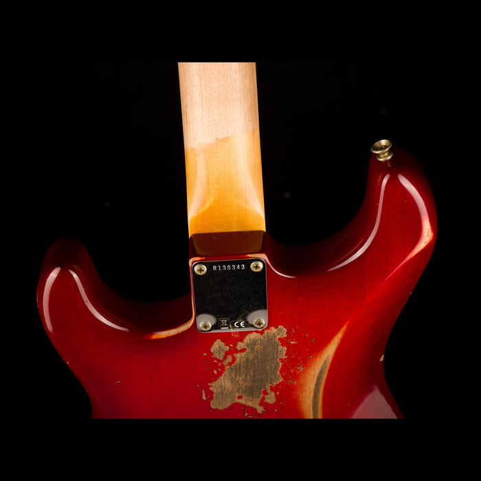 Used Fender Custom Shop 1963 Stratocaster Heavy Relic Crimson Burst - Truetone Color Set with OHSC