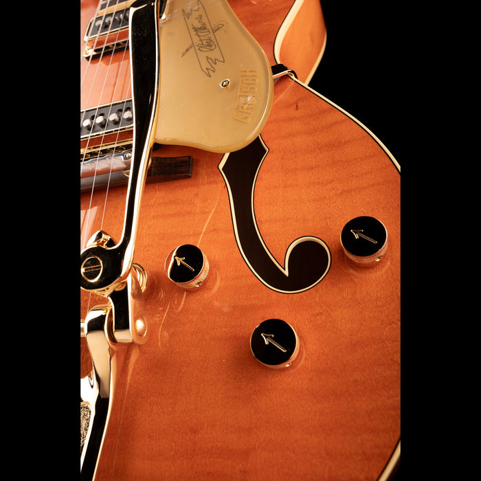 Gretsch G6120T-55 Vintage Select Edition '55 Chet Atkins Hollow Body with Bigsby Vintage Orange Stain Lacquer Knobs