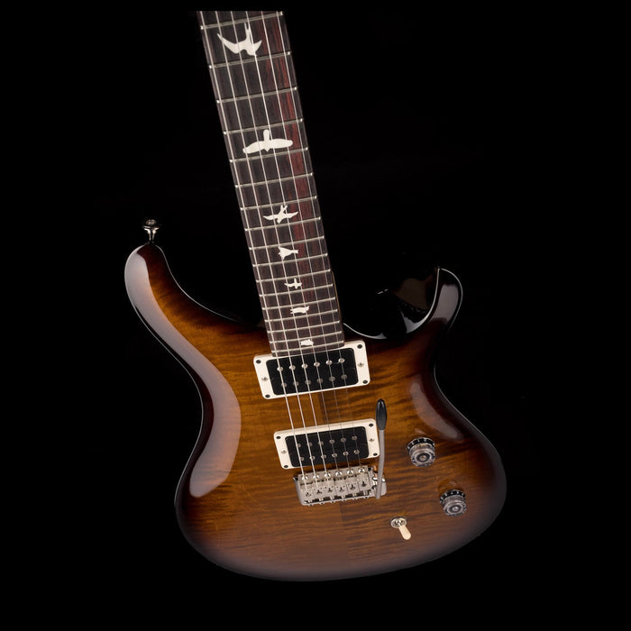 PRS CE24 Black Amber Electric Guitar Front Angle Down