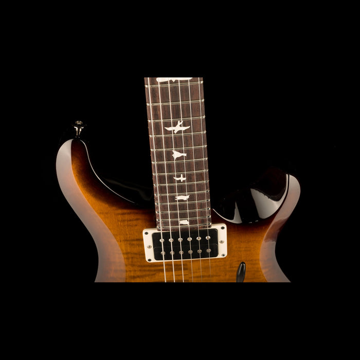 PRS S2 Custom 24 Black Amber Front Top Contour
