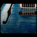 PRS Core Hollowbody II Piezo Faded Blue Jean Closeup Bridge