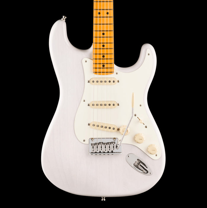 Fender American Ultra Luxe Vintage '50s Stratocaster  White Blonde Electric Guitar Front Crop