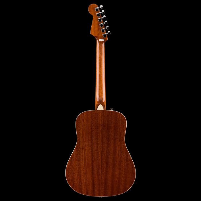 Fender California Standard Redondo Natural Sapele Mini Acoustic Guitar Back