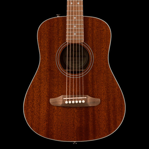 Fender California Standard Redondo Natural Sapele Mini Acoustic Guitar Front Crop