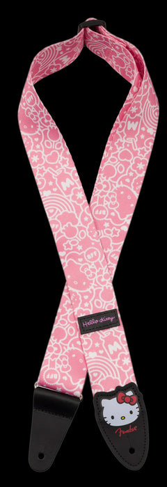 Fender x Hello Kitty Polyester Pink Strap Front
