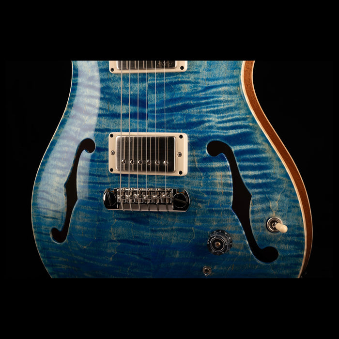 PRS Core Hollowbody II Piezo Faded Blue Jean Closeup Body Detail