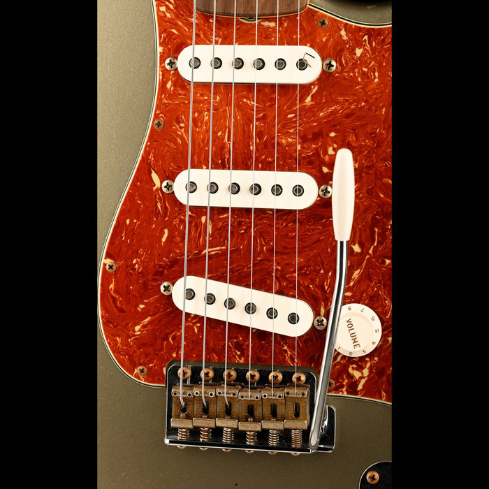 Fender Custom Shop Masterbuilt David Brown 1963 Stratocaster Journeyman Relic Brazilian Rosewood Super Faded Sage Green Metallic