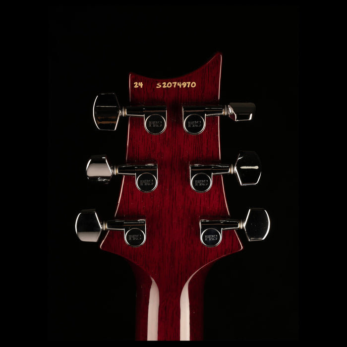 PRS S2 Custom 24-08 Faded Gray Black Purple Burst Headstock Back