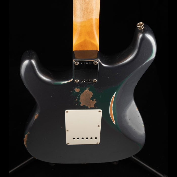 Fender Custom Shop 1962 Stratocaster Heavy Relic Charcoal Frost Metallic over Sherwood Green Metallic