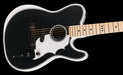 Fender Jack White Triplesonic Acoustasonic Telecaster Satin Arctic White with Black Top With Case  Contour Body