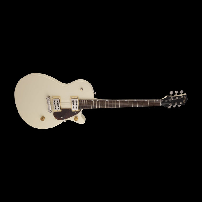 Gretsch G2210 Streamliner Junior Jet Club Laurel Fingerboard Vintage White Right Angle Tilt