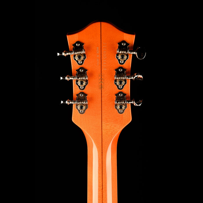Gretsch G6120T-59 Vintage Select '59 Chet Atkins Hollow Body Lacquer Vintage Orange Stain Headstock Back