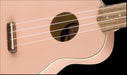 Fender Venice Soprano Uke Walnut Fingerboard Shell Pink Front Body Left