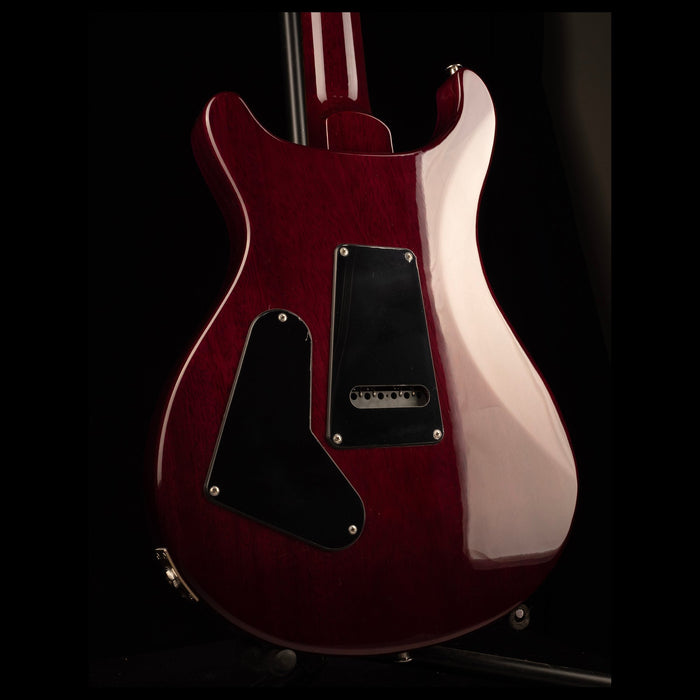 PRS S2 Custom 24-08 Faded Gray Black Purple Burst Back Crop Angle