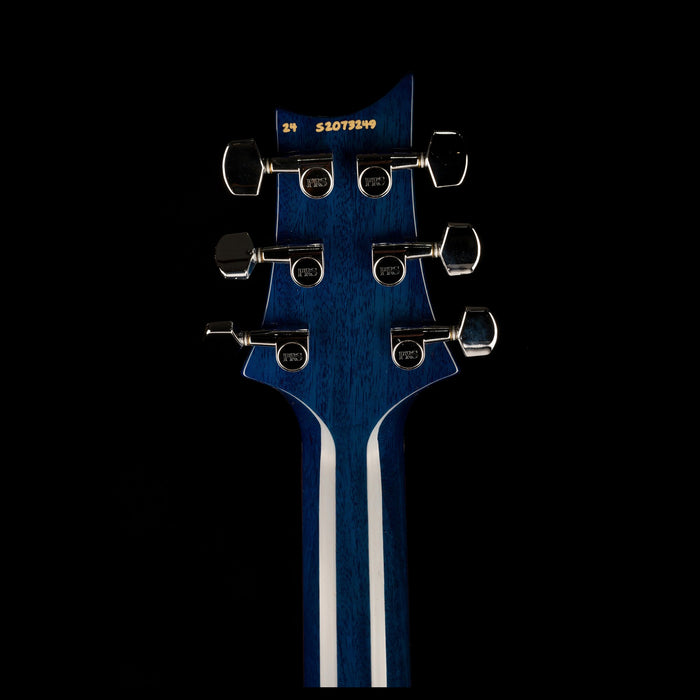 PRS S2 Custom 24 Pattern Thin Neck Lake Blue Headstock Back
