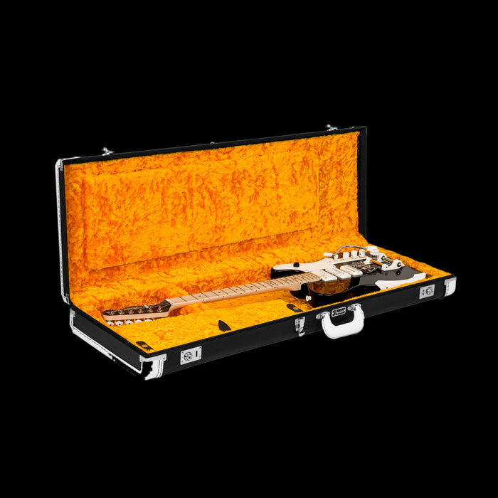 Fender Jack White Triplecaster Maple Fingerboard Black (Chambered) With Case Case Open