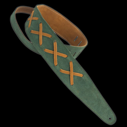 Henry Hiller Suede X'S - Kelly Green/Brown Strap - HPDG-03
