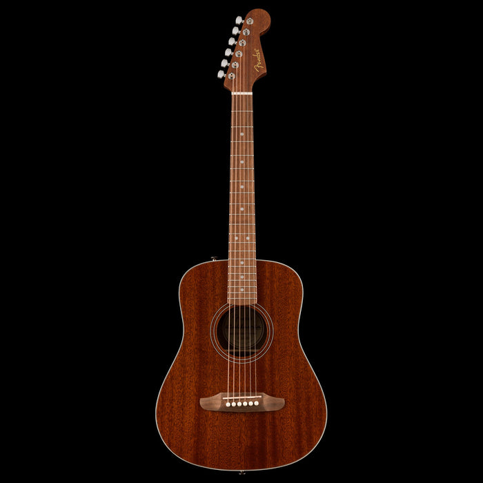 Fender California Standard Redondo Natural Sapele Mini Acoustic Guitar Front