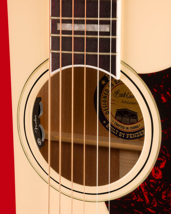 Fender Buck Owens Kingman Red White and Blue With Case  Closeup Pickup