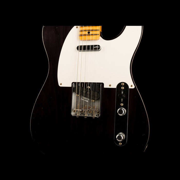 Fender Custom Shop '56 Telecaster Journeyman Relic Black Transparent Electric Guitar