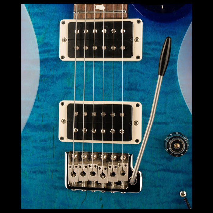 PRS S2 Custom 24 Pattern Thin Neck Lake Blue Closeup Pickups