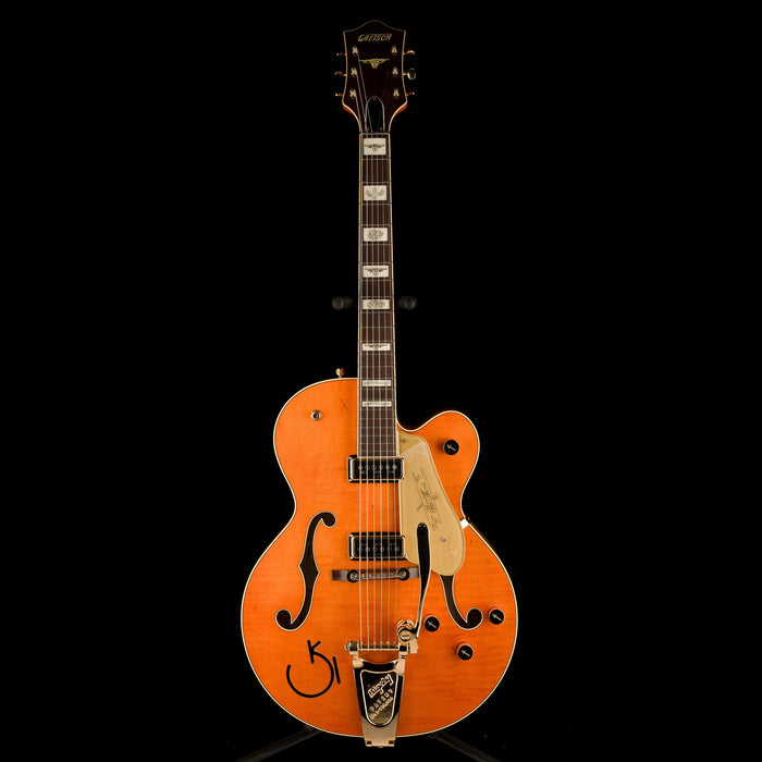 Gretsch G6120T-55 Vintage Select Edition '55 Chet Atkins Hollow Body with Bigsby Vintage Orange Stain Lacquer Front