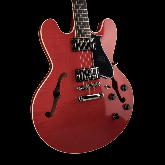 Heritage H-535 Semi-Hollow Trans Cherry Electric Guitar with Case