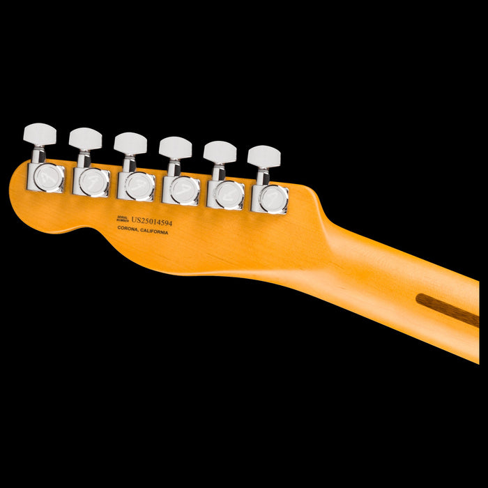 Fender American Ultra Luxe Vintage '60s Telecaster Custom Lake Placid Blue Electric Guitar Headstock Back