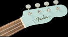Fender Venice Soprano Uke Walnut Fingerboard Daphne Blue Headstock Front