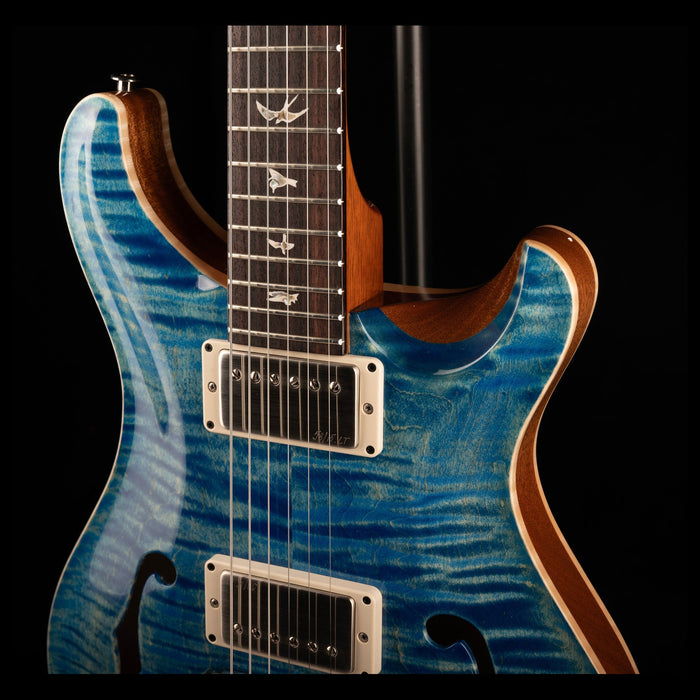 PRS Core Hollowbody II Piezo Faded Blue Jean Front Top Contour