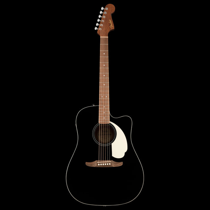 Fender California Standard Redondo CE Spruce Top Ivory Pickguard Black Acoustic Electric Guitar Front