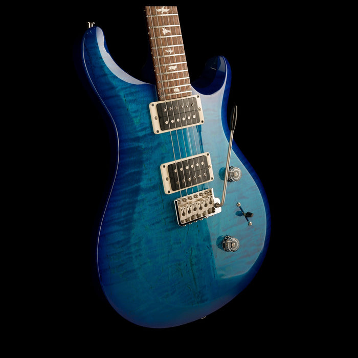 PRS S2 Custom 24 Pattern Thin Neck Lake Blue Front Body Angle