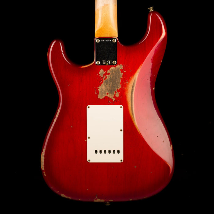 Used Fender Custom Shop 1963 Stratocaster Heavy Relic Crimson Burst - Truetone Color Set with OHSC