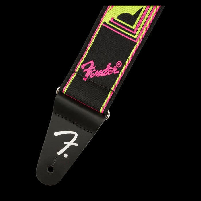 Fender Neon Monogrammed Strap Yellow/Pink