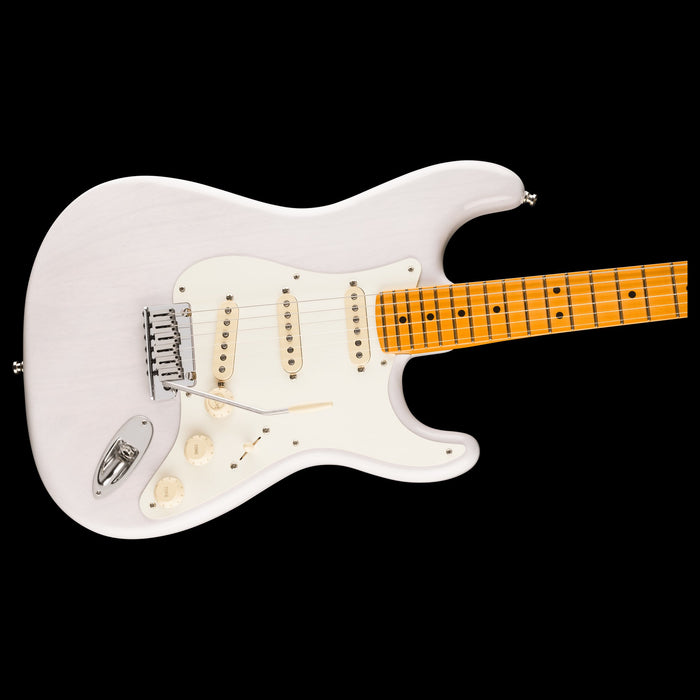Fender American Ultra Luxe Vintage '50s Stratocaster  White Blonde Electric Guitar Closeup Body Right